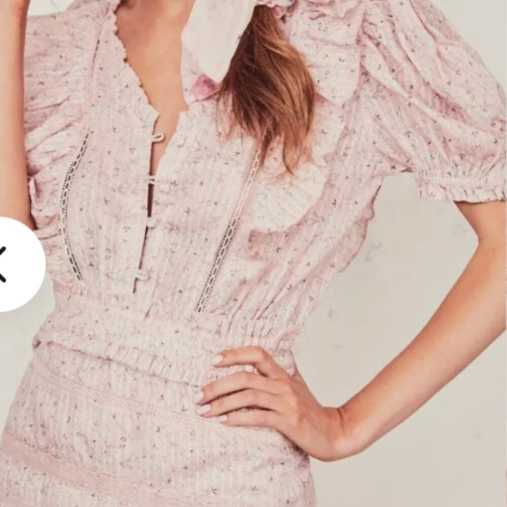 LoveShackFancy - Sutton Dress in Rosemist